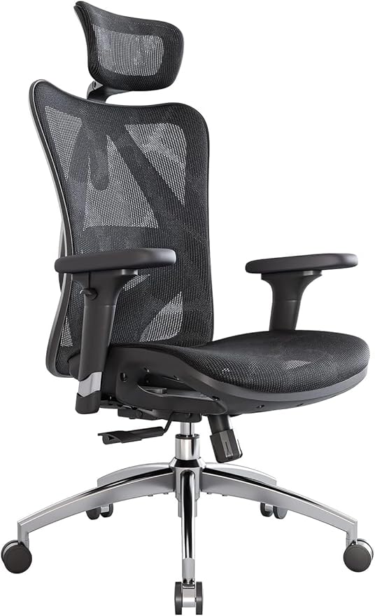 Ergonomic Office Chair, Computer Chair Desk Chair High Back Chair Breathable, Skin-Friendly Mesh Chair Adjustable 3D Armrest and Lumbar Support (Black) - ERGO OFFICE & HOME CHAIRS Ergonomic Office Chair, Computer Chair Desk Chair High Back Chair Breathable, Skin-Friendly Mesh Chair Adjustable 3D Armrest and Lumbar Support (Black)