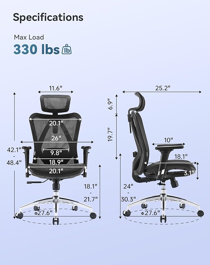 3 - ERGO OFFICE & HOME CHAIRS