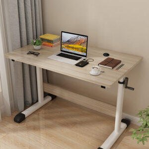 Alternative view of Adjustable Height Home Office Desk T-Shape Base Cable Management Writing Desk