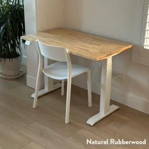 Alternative view of Desky Dual Mini Rubberwood Sit Stand Desk