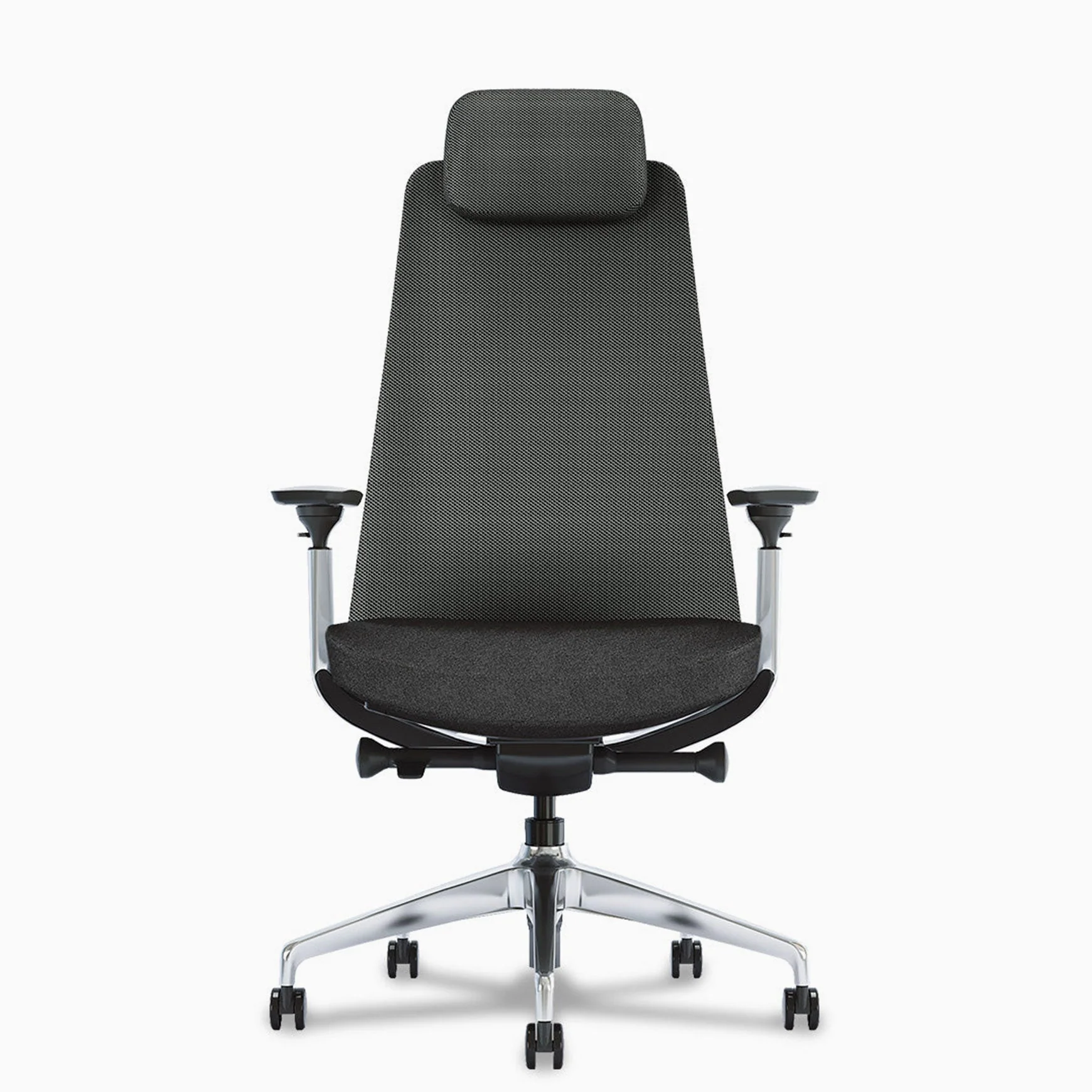 Desky-Pinnacle-Executive-Office-Chair-Black-Polished-Front_1740x - ERGO OFFICE & HOME CHAIRS