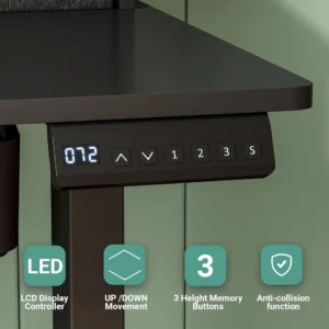 Alternative view of Electric Standing Desk with 2 Drawers, Adjustable Height Sit Stand up Desk with